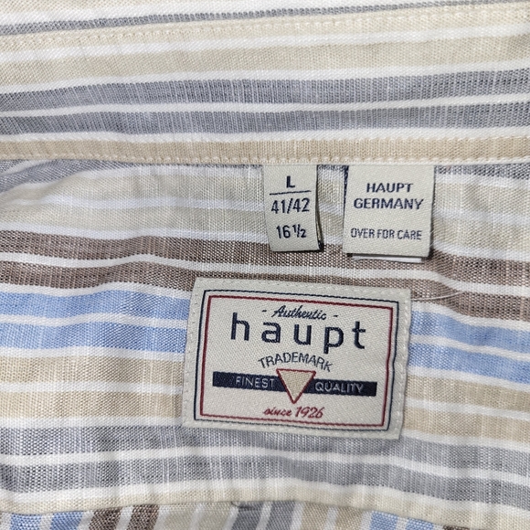 💥Clearance💥 Haupt Linen and Cotton Shirt, L - Picture 6 of 6